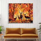 Paint-By-Numbers Deer Autumn Forest